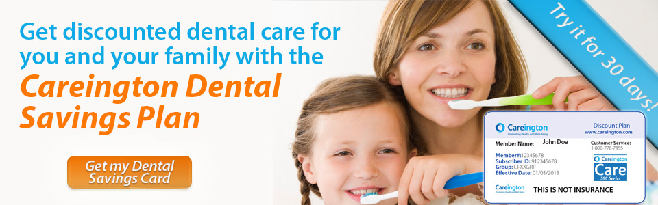 Join the Dental Discount plan and save 20-60% on most dental procedures!