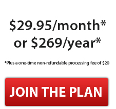 $29.95 per month* or $269 per year* *Plus a one-time non-refunable processing fee of $20