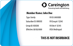 Careington Dental, Vision & Telemedicine Member ID Card