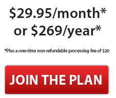 $29.95/month or $269 per year - Plus a one-time non-refundable processing fee of $20