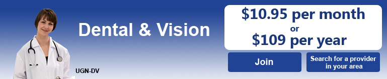 UGN Dental & Vision Plan - $10.95 per month