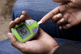 Diabetic testing blood sugar level